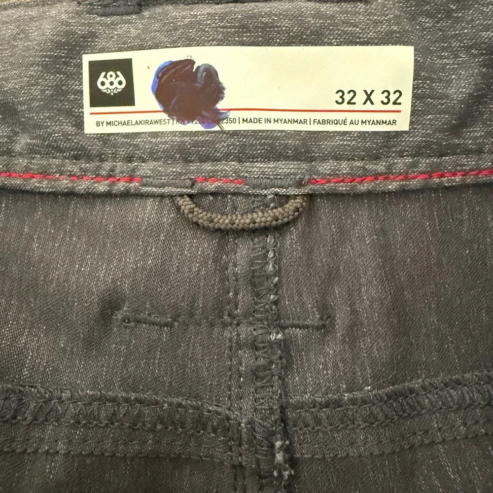 686 Mens Everywhere Pant 32x32 Charcoal Grey Excellent Relaxed Fit KCRGNS07